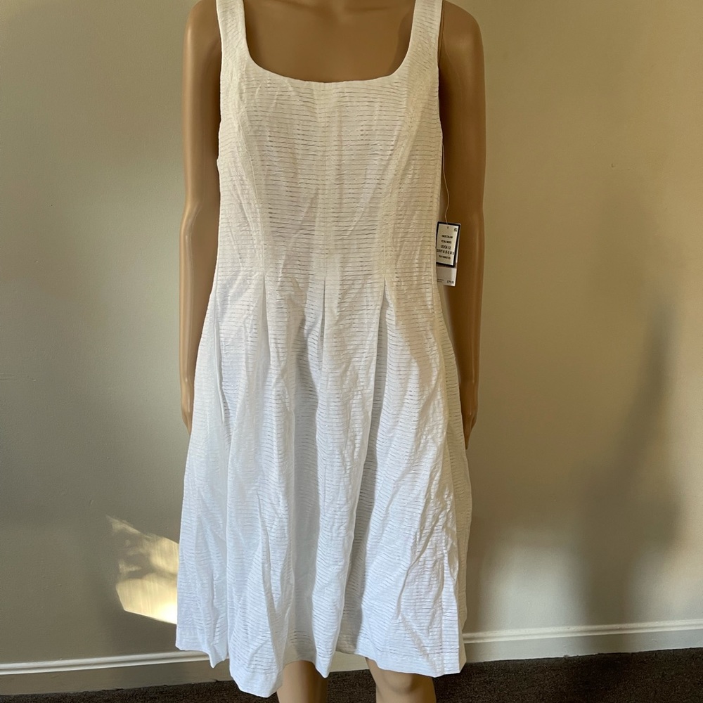 NWT Nine West, size 12 white cotton dress